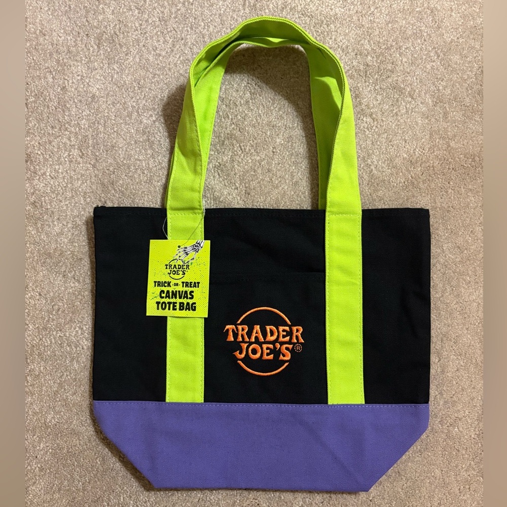 NWT - Trader Joe’s ‘Trick -or- Treat’ Canvas Tote Bag